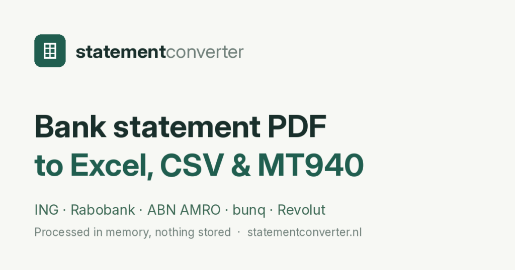 Foto bij het bedrijfsprofiel van Statementconverter (Lekasoft)