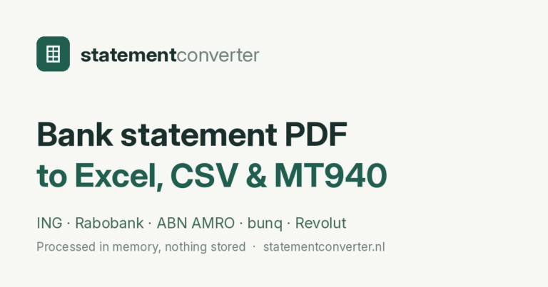 Statementconverter (Lekasoft)